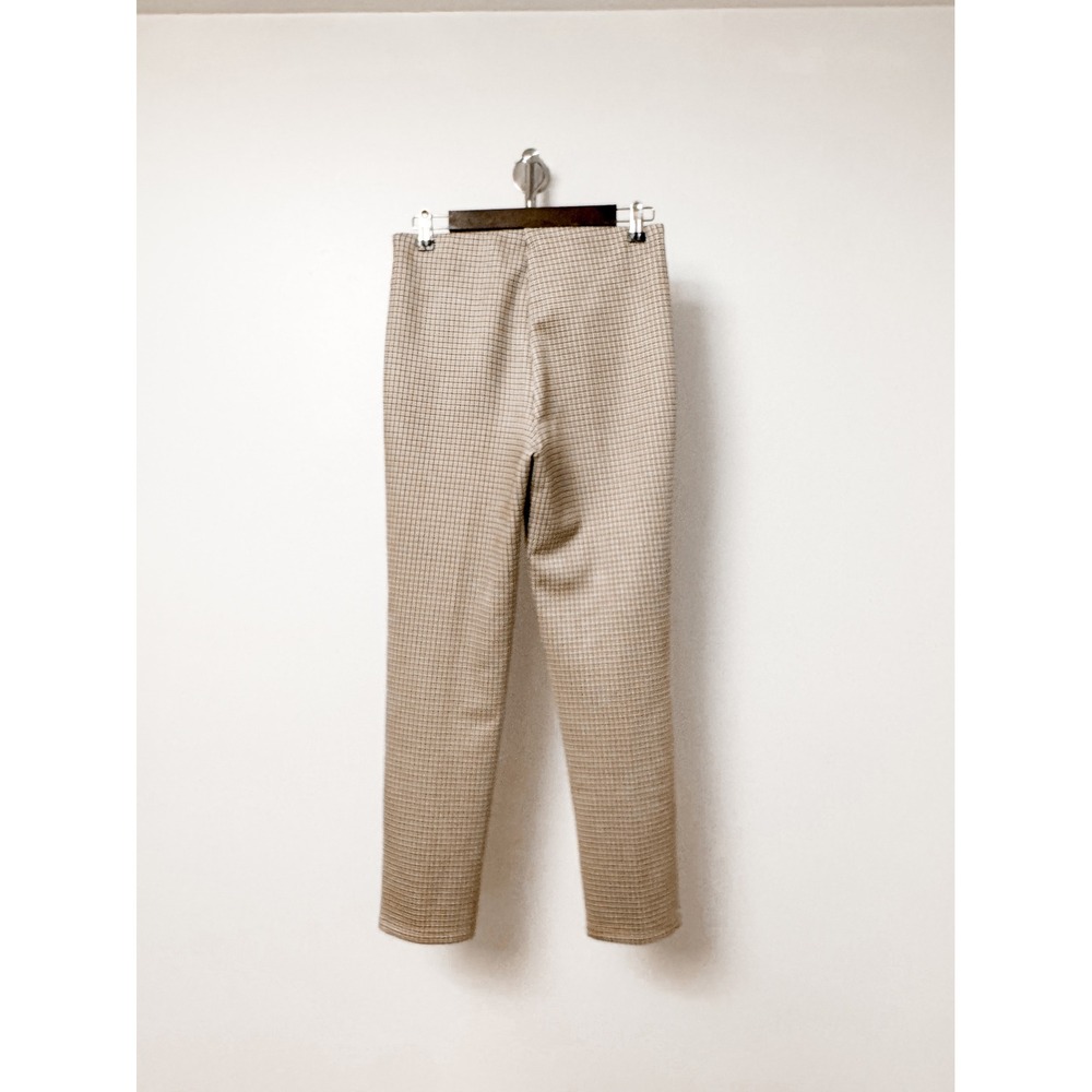 Adrianna Papell Winter Casual Plaid Slim Leg Career Pants Tan Brown Size 8 - Picture 2 of 12